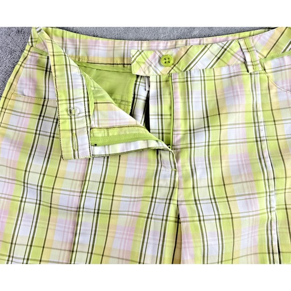 EP Pro NY Women's 8 Green Pink Plaid Golf Shorts Preppy Athletic Outdoors Tennis - Picture 10 of 10